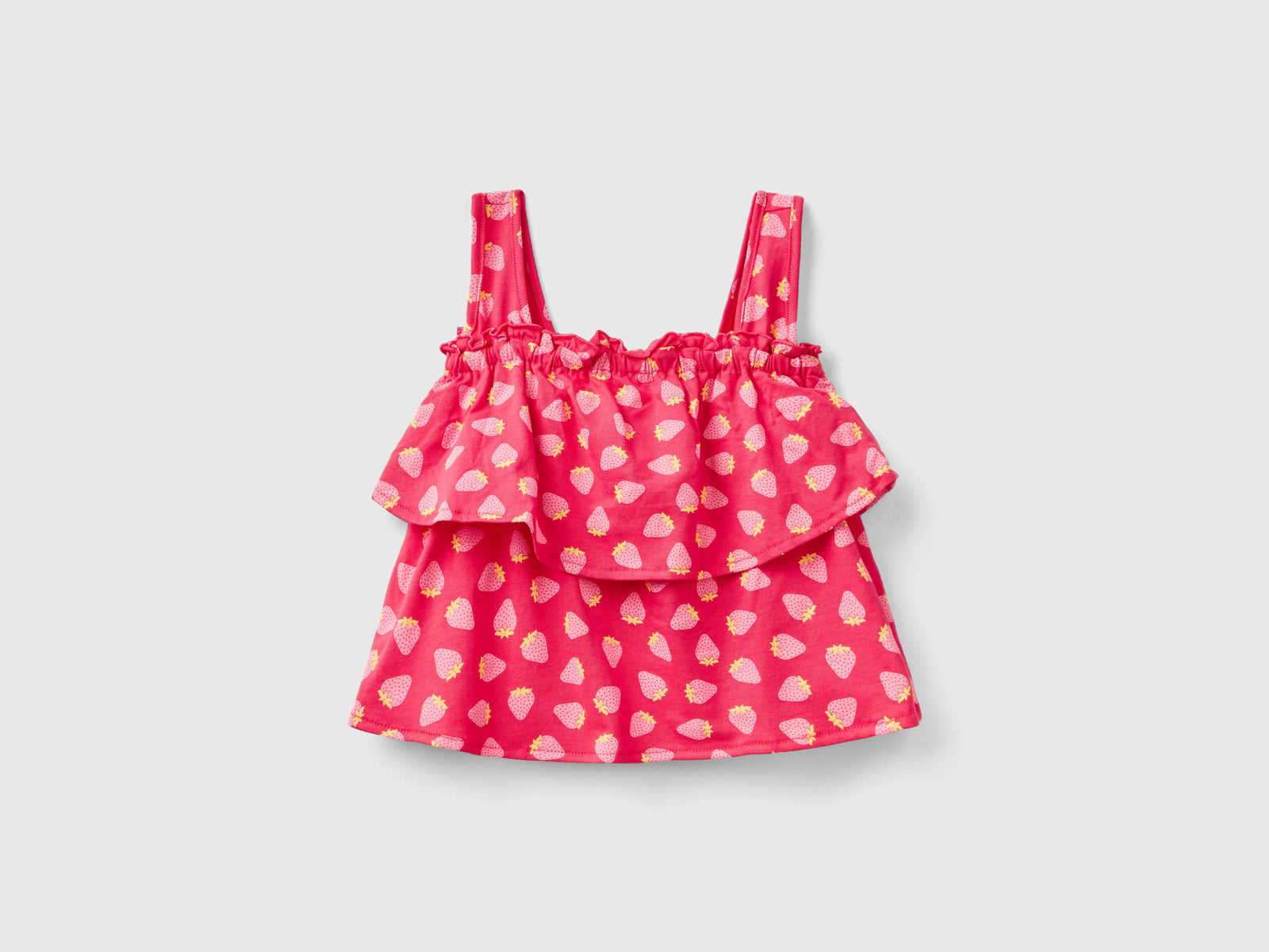 Top con stampa frutta da bimba fucsia | Benetton Outlet