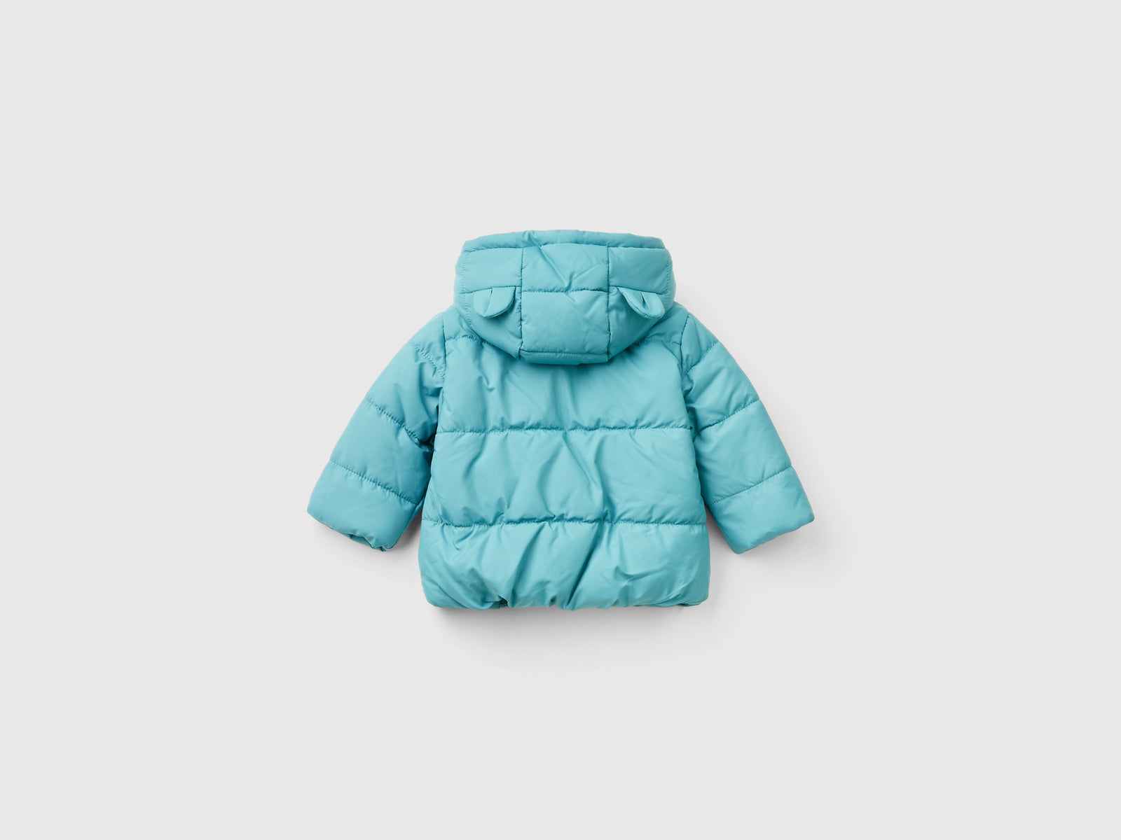 Padded jacket with hood da neonato verde ottanio 2 | Benetton Outlet
