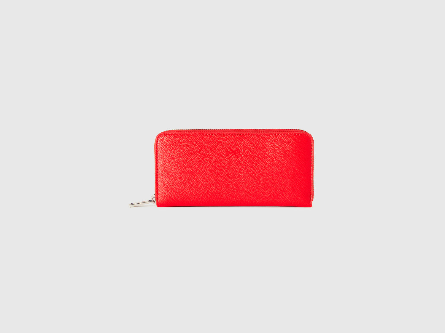 Portafoglio grande con zip da donna rosso | Benetton Outlet