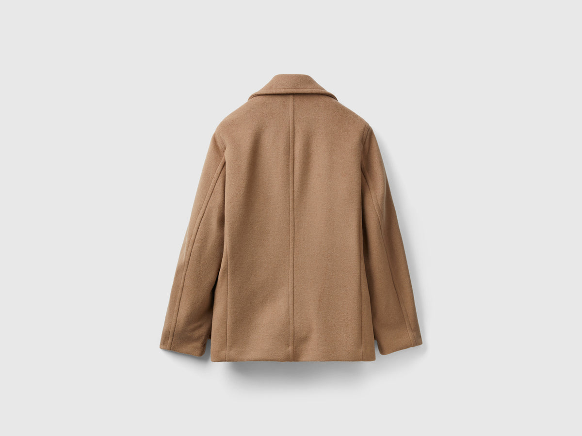 Giacca in misto lana Shetland