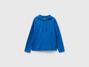 Maglia misto cashmere con cappuccio