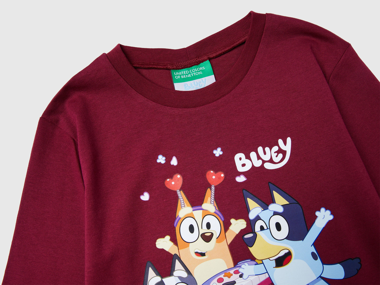 T-shirt con stampa Bluey ©Ludo Studio da bimba bordeaux 3 | Benetton Outlet