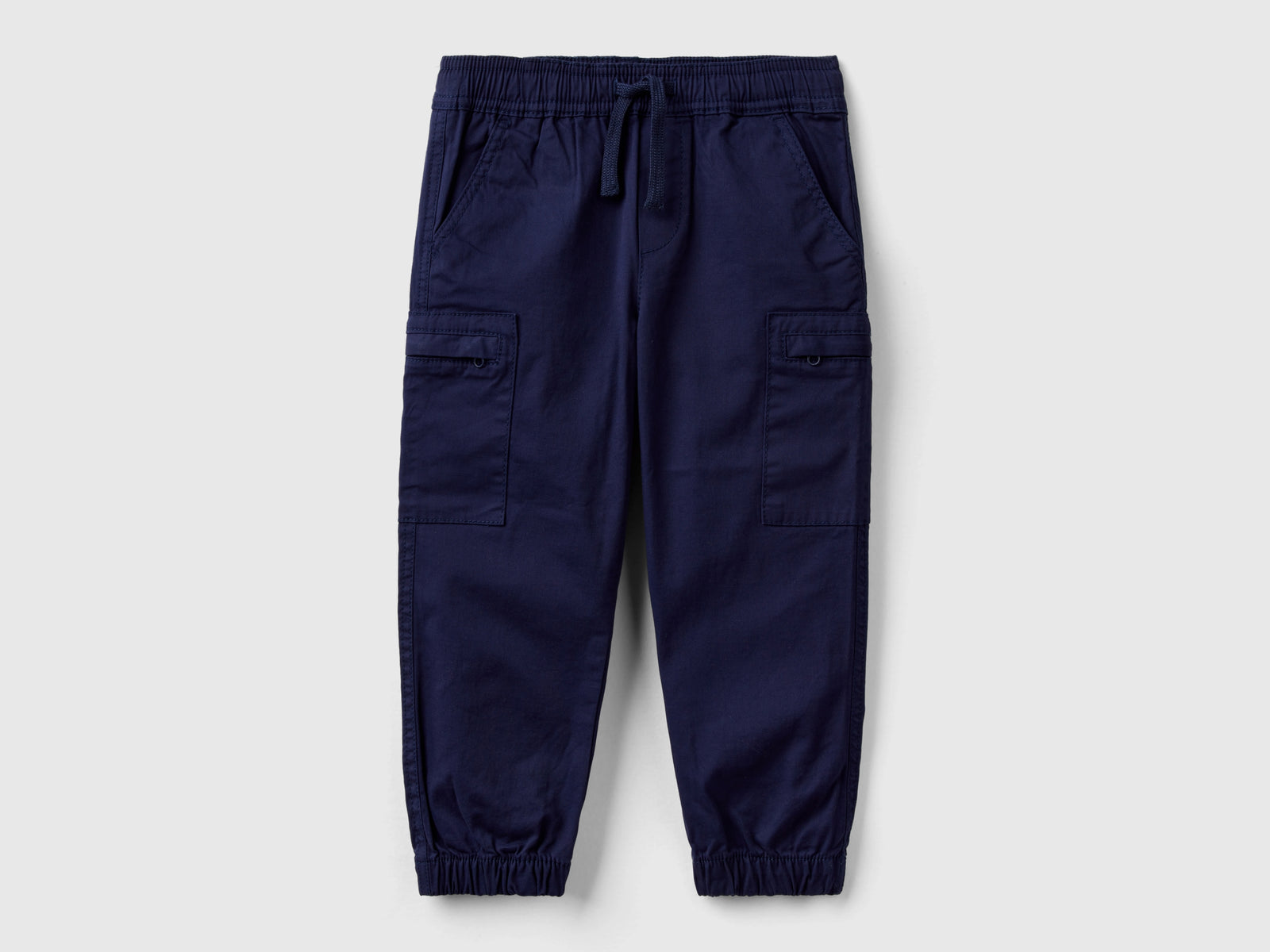 Pantaloni cargo con coulisse da bimbo blu scuro | Benetton Outlet