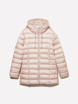 Giubbotto imbottito in nylon rosa chiaro