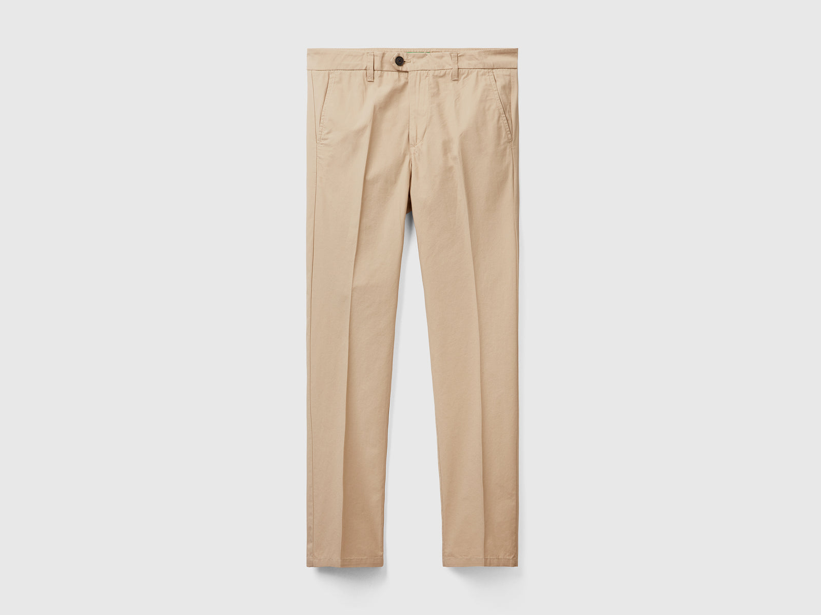 Chino slim fit in cotone leggero da uomo beige | Benetton Outlet