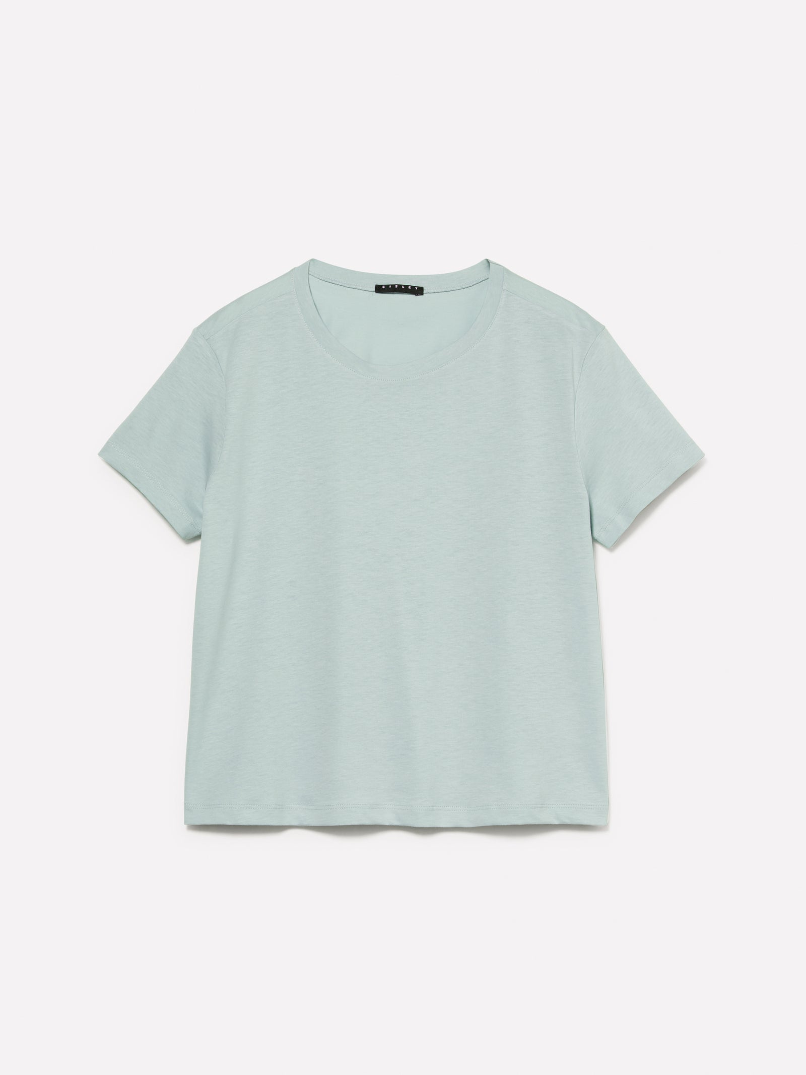 T-shirt 100% cotone bio da donna verde chiaro | Sisley Outlet
