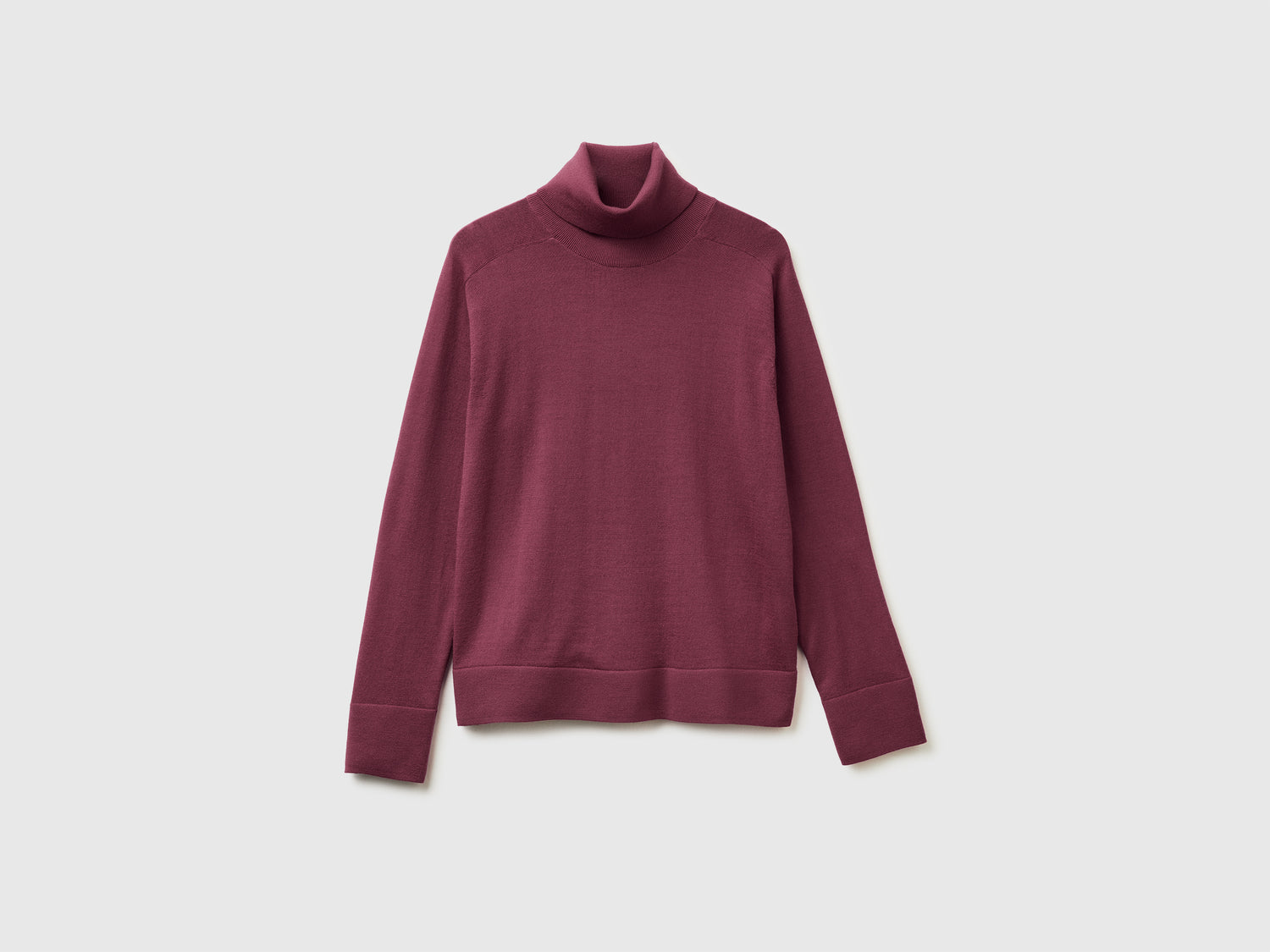 Dolcevita in pura lana Merino da donna prugna | Benetton Outlet