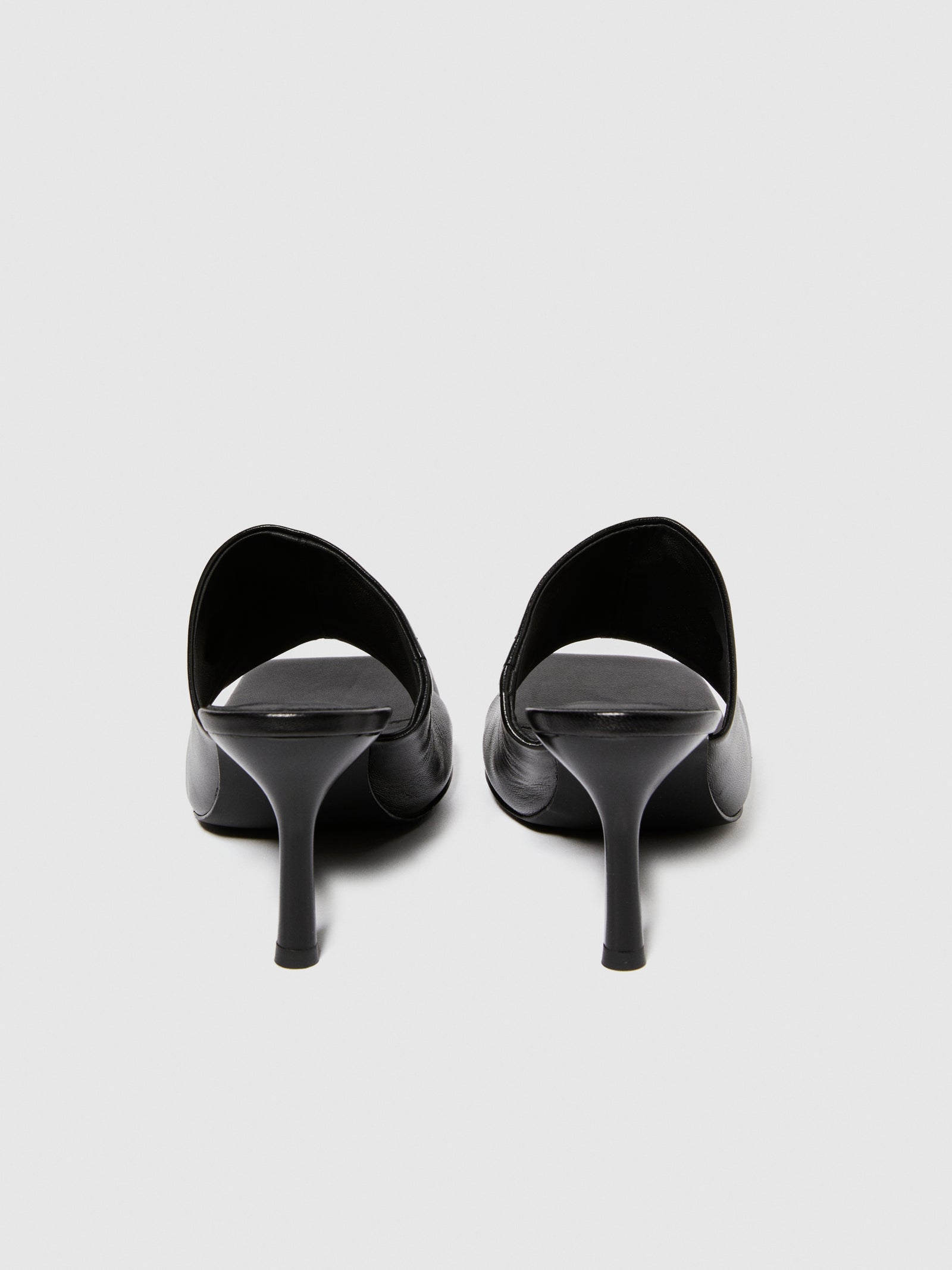 Sandali alti in 100% pelle da donna nero 2 | Sisley Outlet