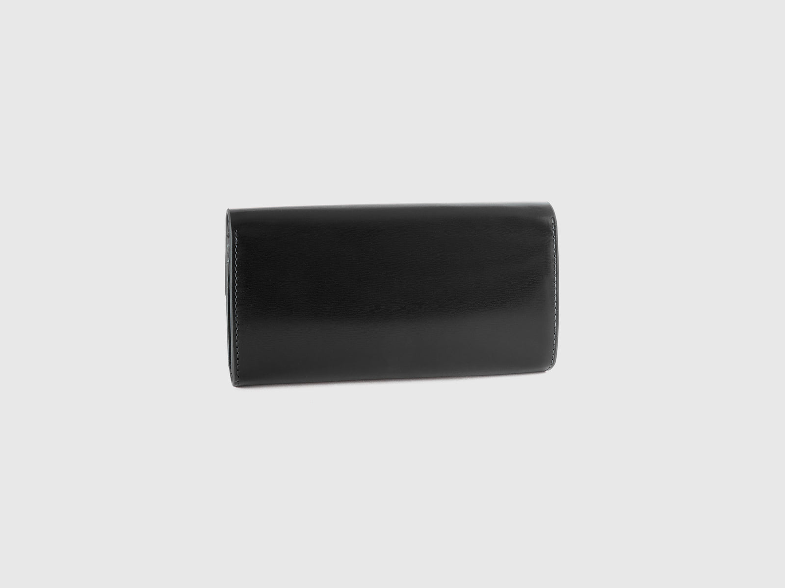 Portafoglio grande effetto vernice da donna nero 2 | Benetton Outlet