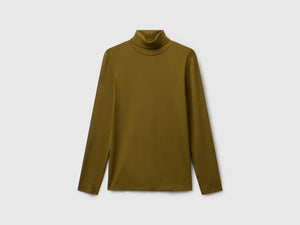 T-shirt a manica lunga con collo alto