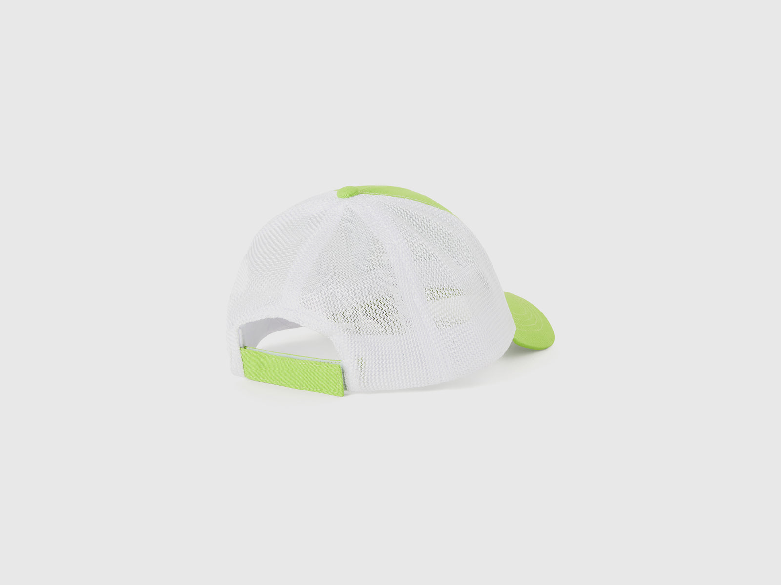 Cappello baseball in cotone e rete da bambino lime 2 | Benetton Outlet