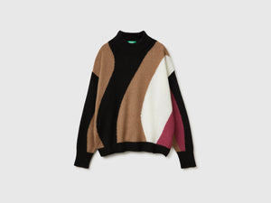 Maglione con intarsio boxy fit