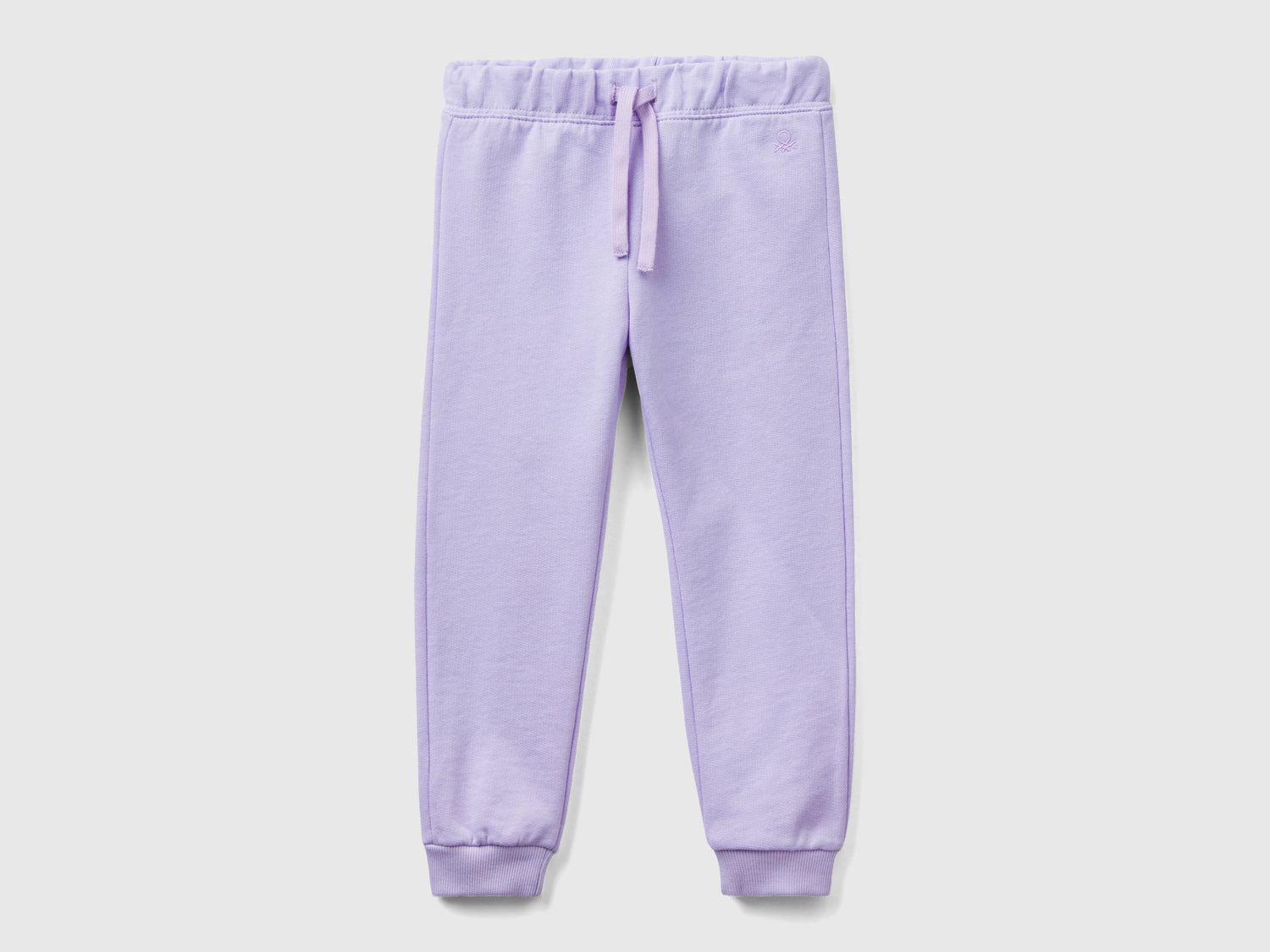 Pantaloni in felpa di cotone bio da bimba lilla | Benetton Outlet