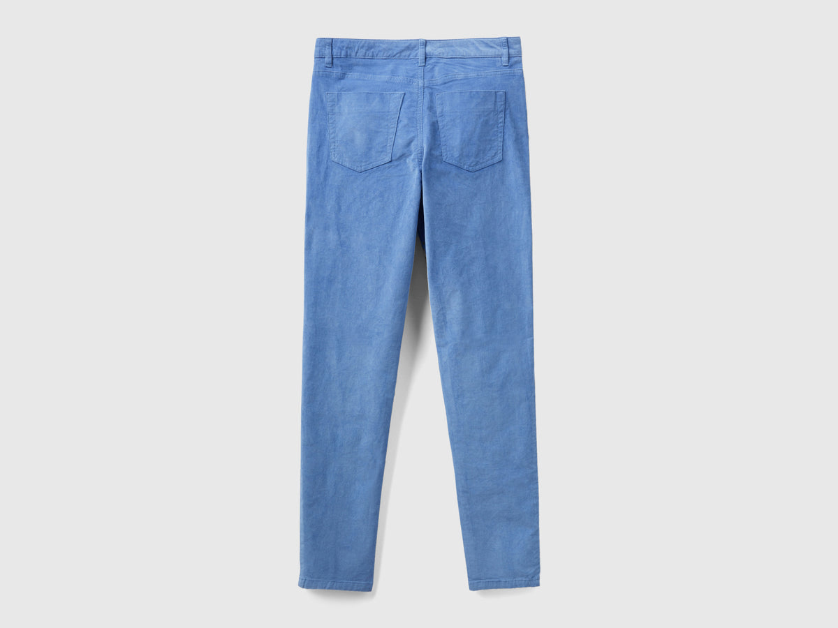 Pantaloni cinque tasche in velluto