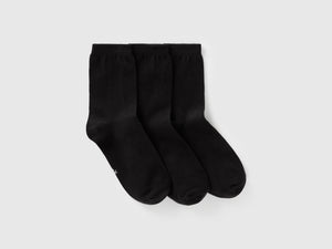 Tre paia di calzini lunghi in cotone stretch