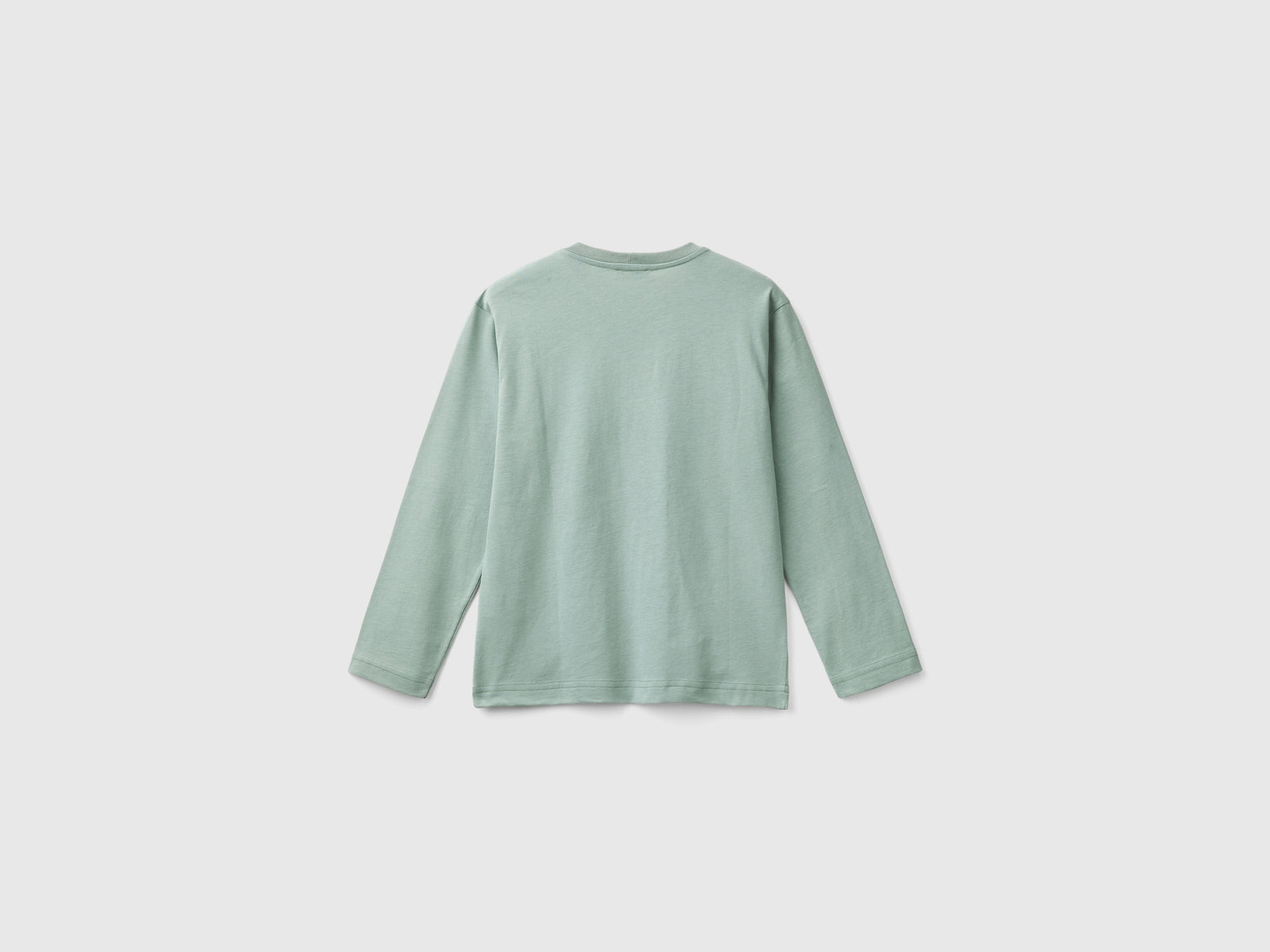 Calda maglietta con stampa logo da bambino verde chiaro 2 | Benetton Outlet
