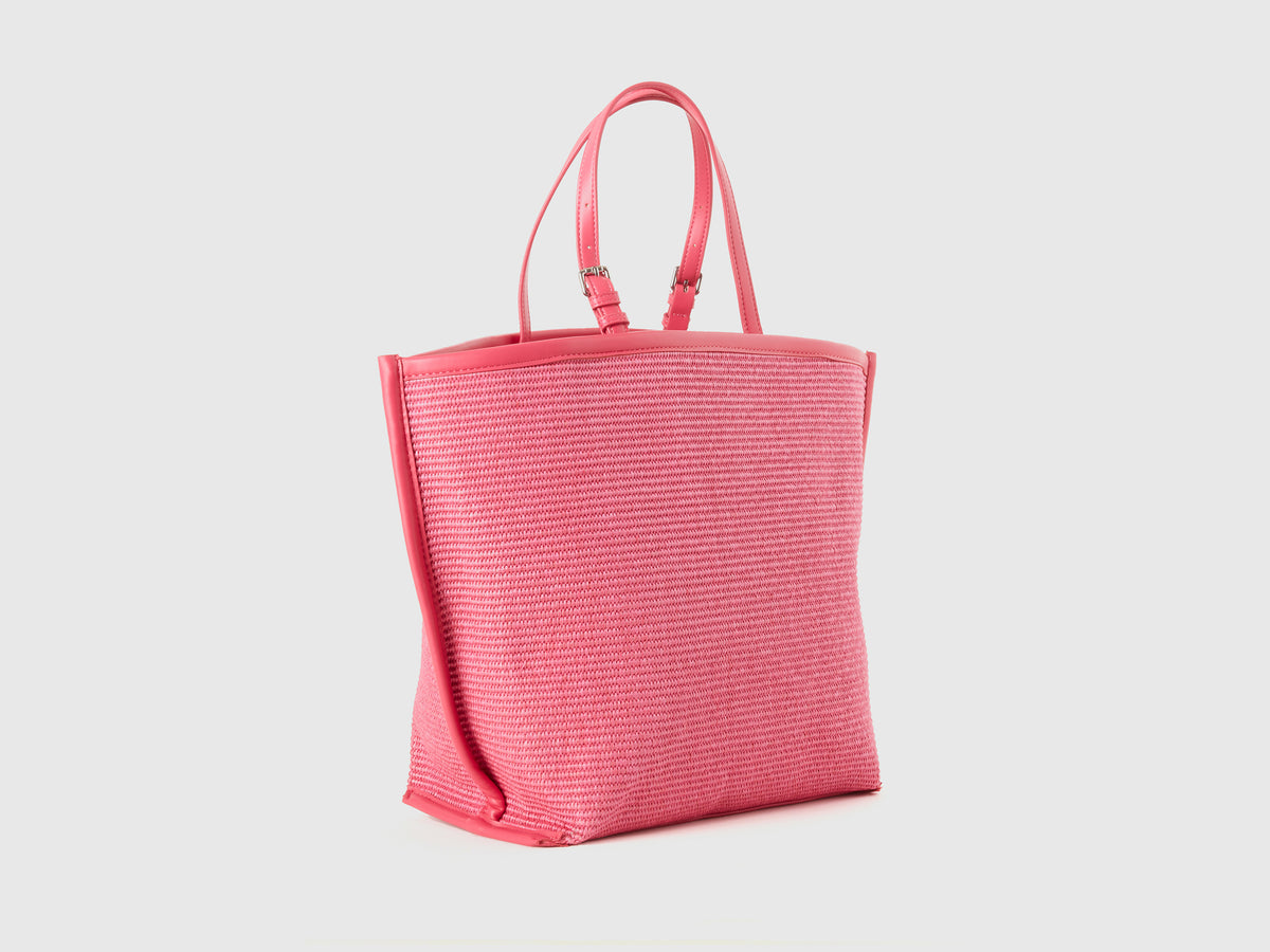 Tote bag effetto rafia