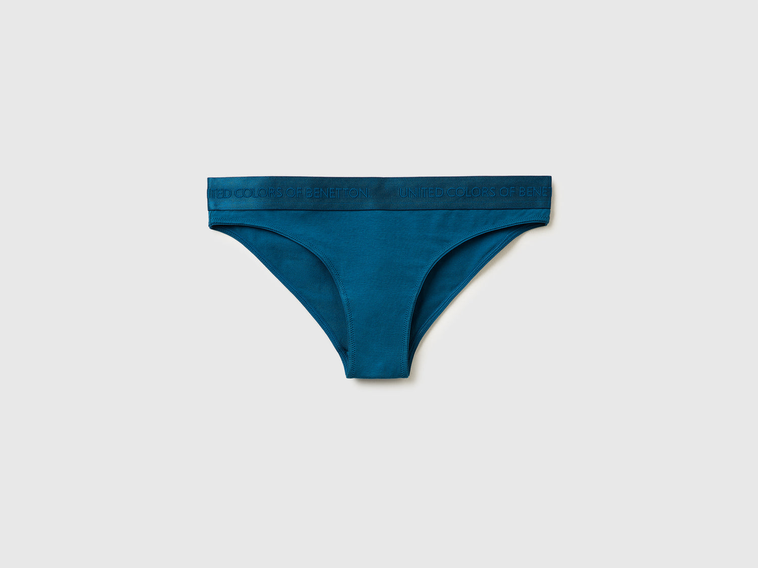Slip in cotone stretch da donna verde ottanio | Benetton Outlet