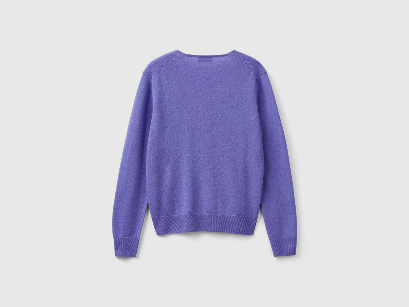 Pure Merino Wool V-Neck Sweater da donna viola 2 | Benetton Outlet