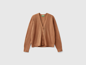 Maglia scollo a V in pura lana Merino