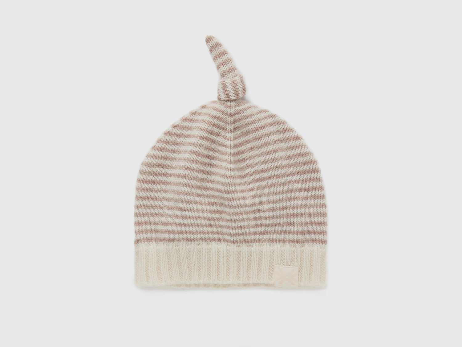 Berretto in misto cashmere e lana Merino da neonato beige | Benetton Outlet