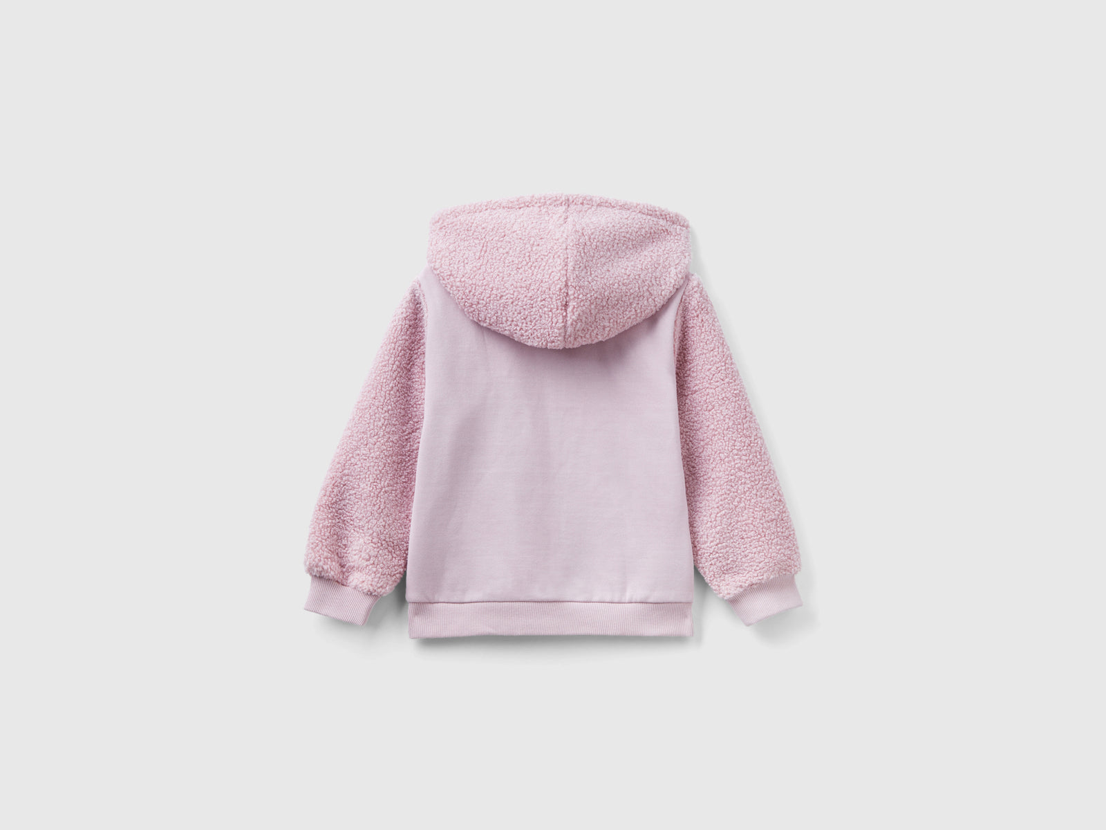 Calda felpa con cappuccio da bimba rosa 2 | Benetton Outlet