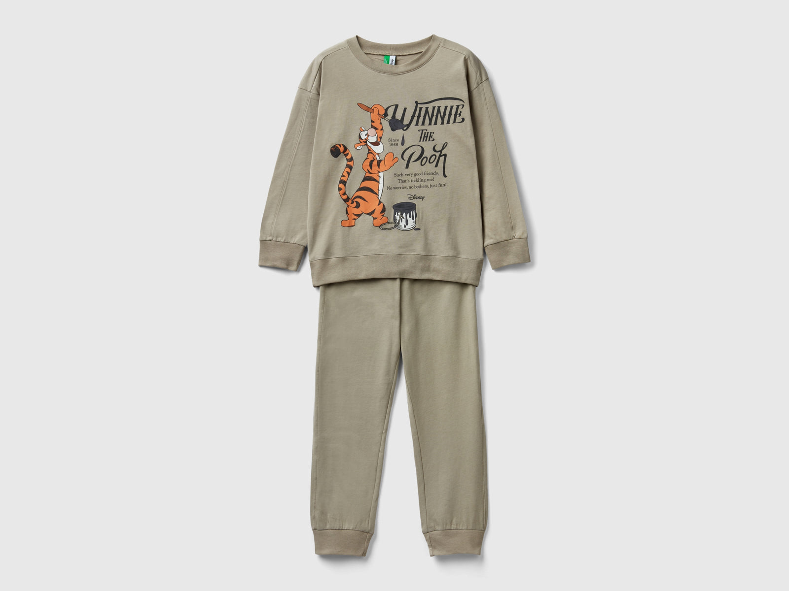 Pigiama ©Disney con stampa Tigro da bambino verde militare | Benetton Outlet
