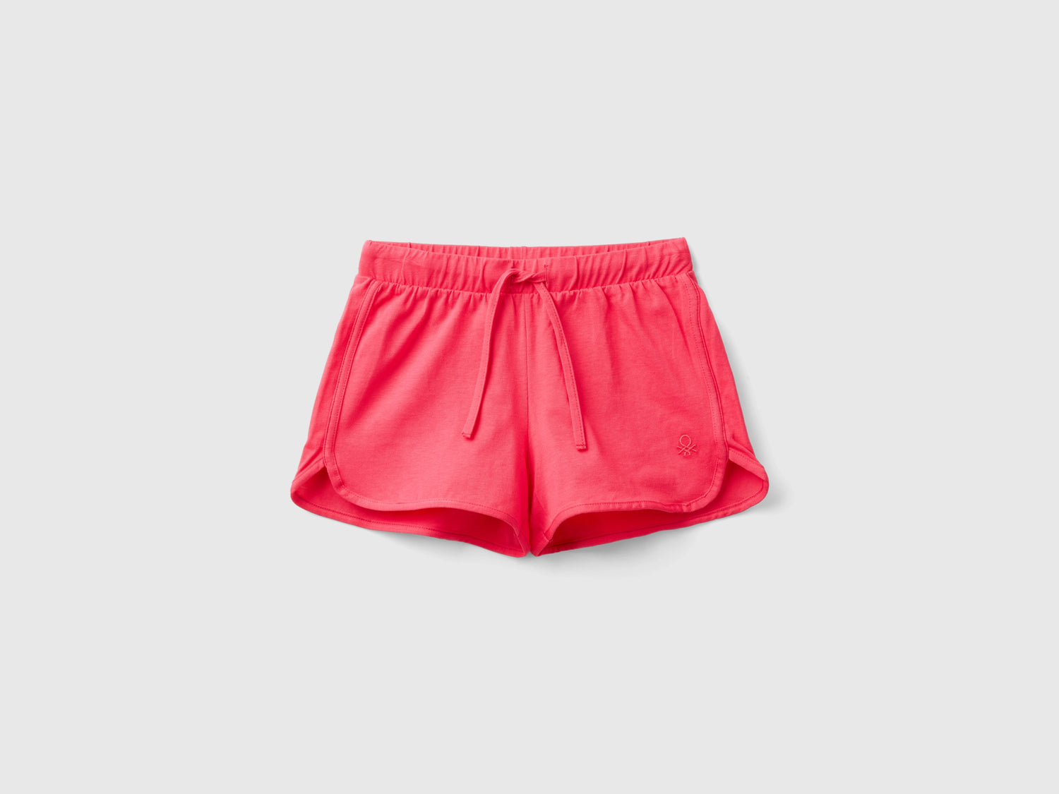 Shorts stile runner in cotone bio da bambina fucsia | Benetton Outlet