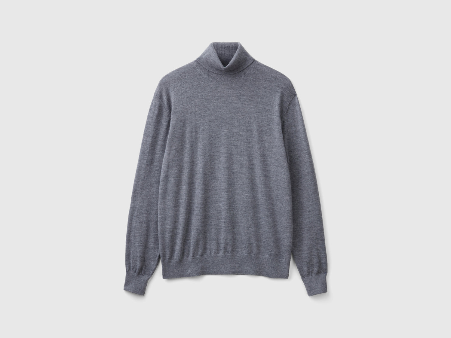 Dolcevita in pura lana Merino da uomo grigio scuro | Benetton Outlet