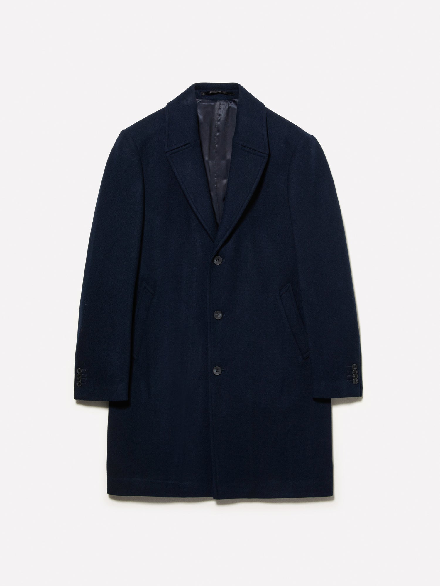 Cappotto lungo monopetto da uomo blu scuro | Sisley Outlet