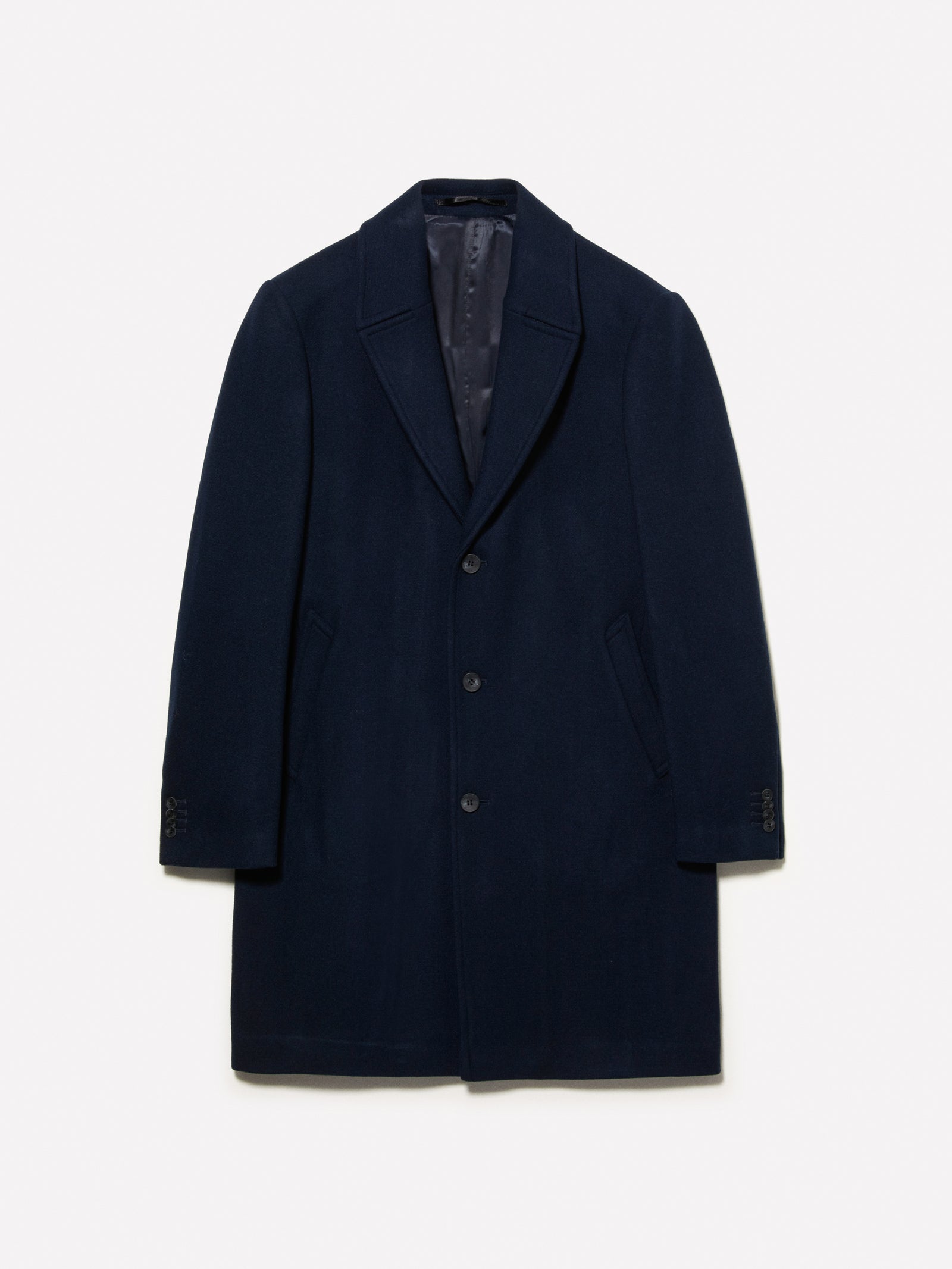 Cappotto lungo monopetto da uomo blu scuro | Sisley Outlet