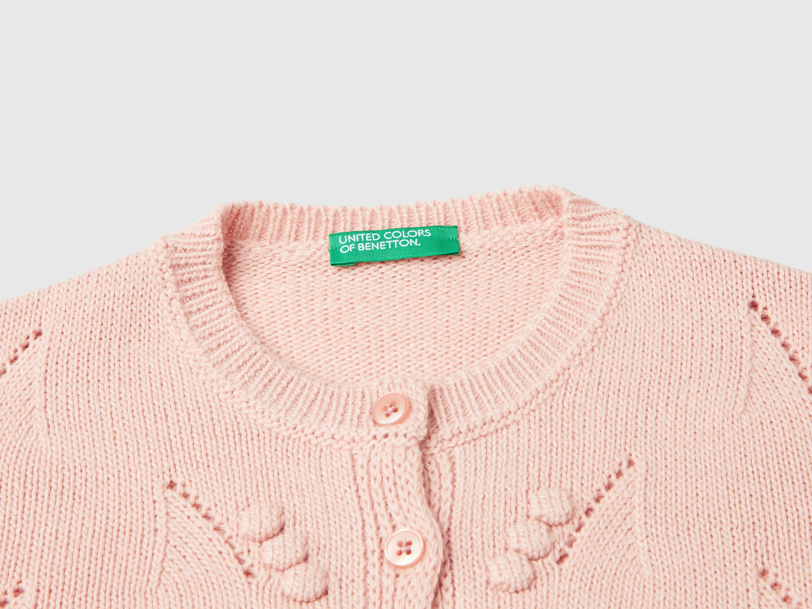 Regular fit knit cardigan da bimba rosa tenue 3 | Benetton Outlet