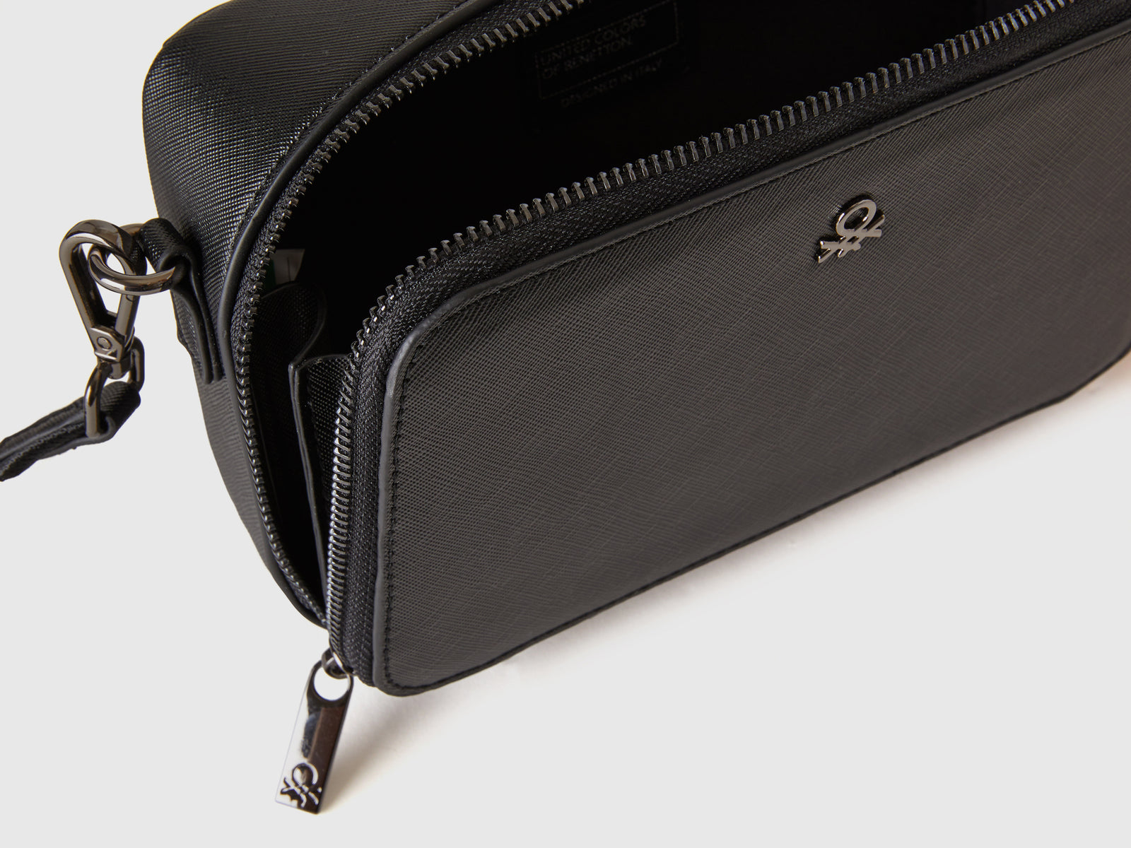 Borsa tracolla in tessuto spalmato da uomo nero 3 | Benetton Outlet