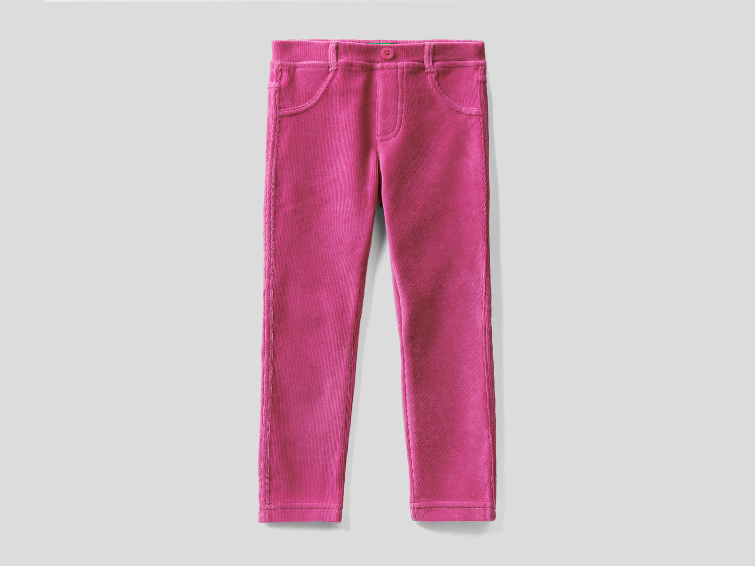 Pantaloni in ciniglia a costine da bimba ciclamino | Benetton Outlet