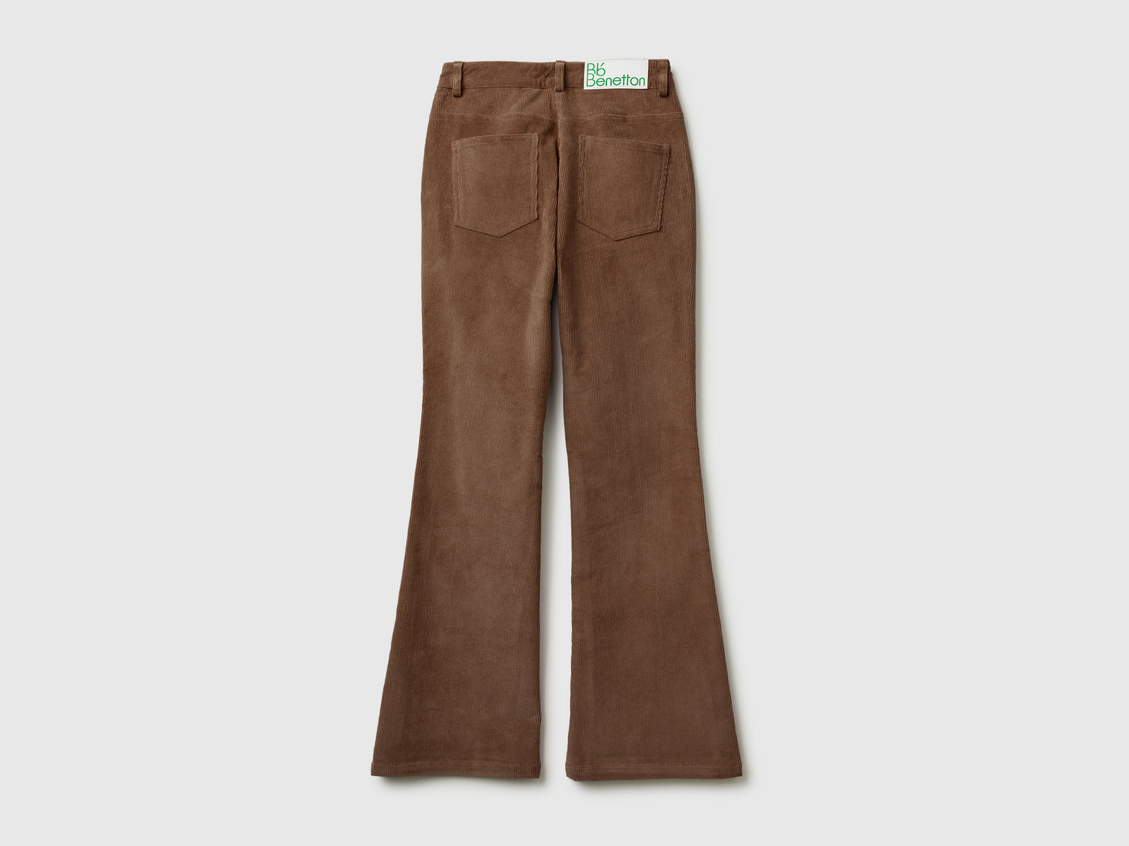 Pantaloni bootcut in velluto da donna marrone scuro 2 | Benetton Outlet