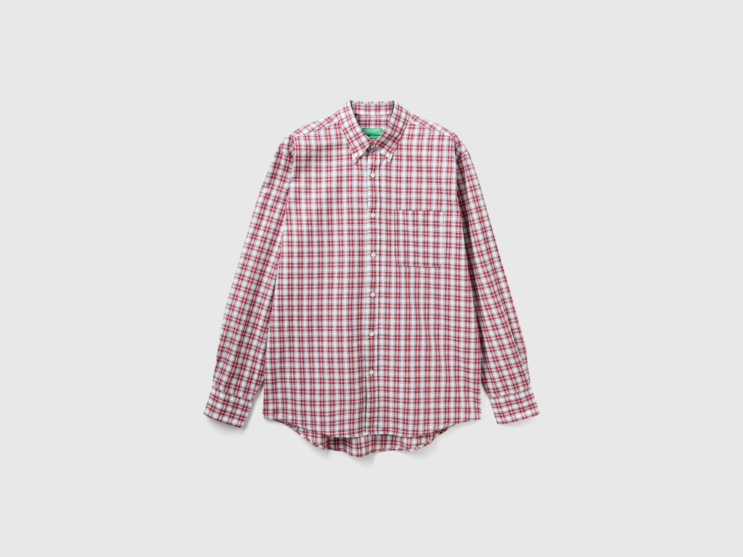 Camicia a quadri button down da uomo multi-color | Benetton Outlet