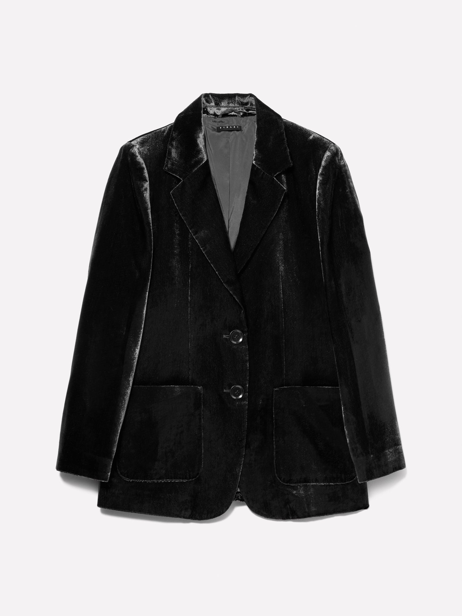 Blazer in velluto da donna nero | Sisley Outlet
