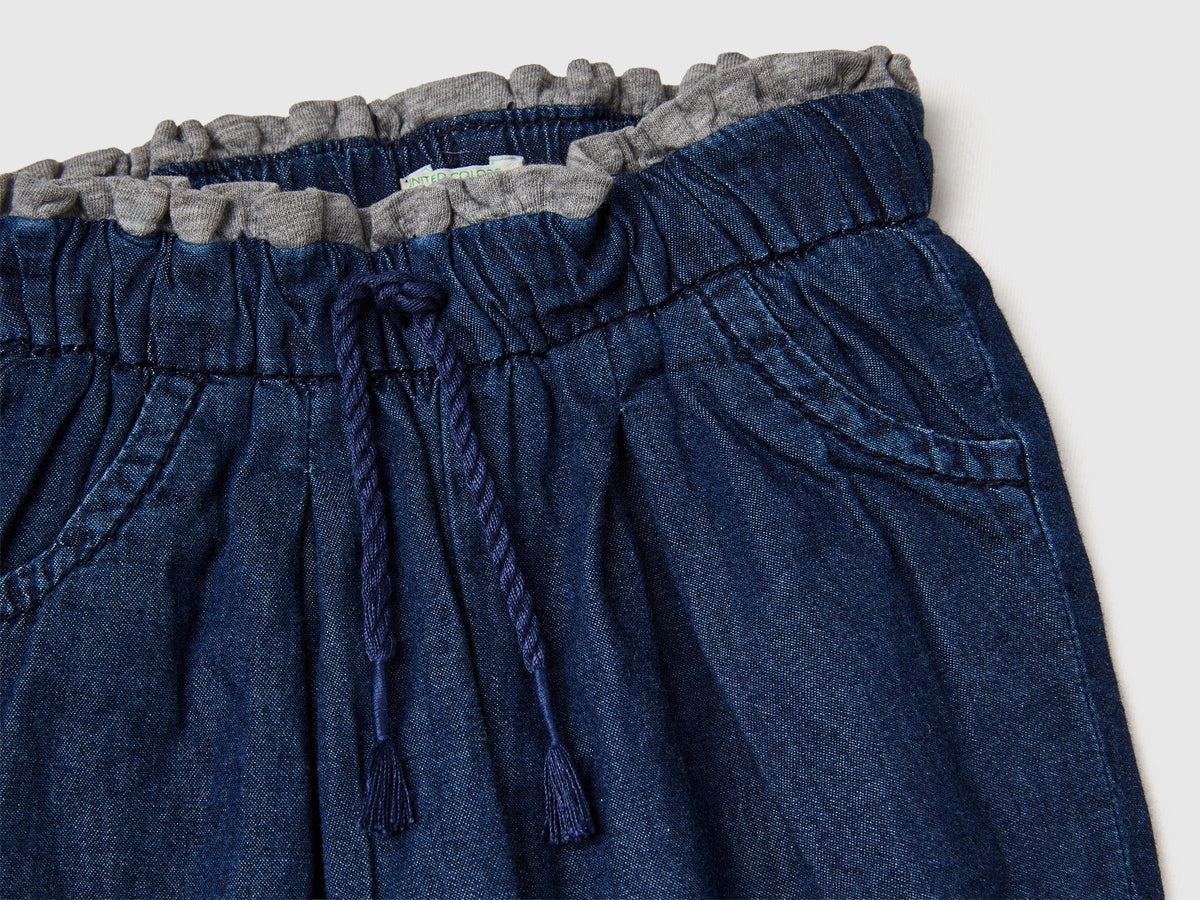 Pantaloni foderati in chambray