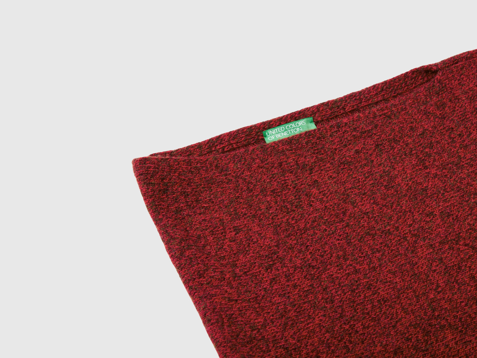 Mantella in pura lana Shetland da donna rosso 3 | Benetton Outlet