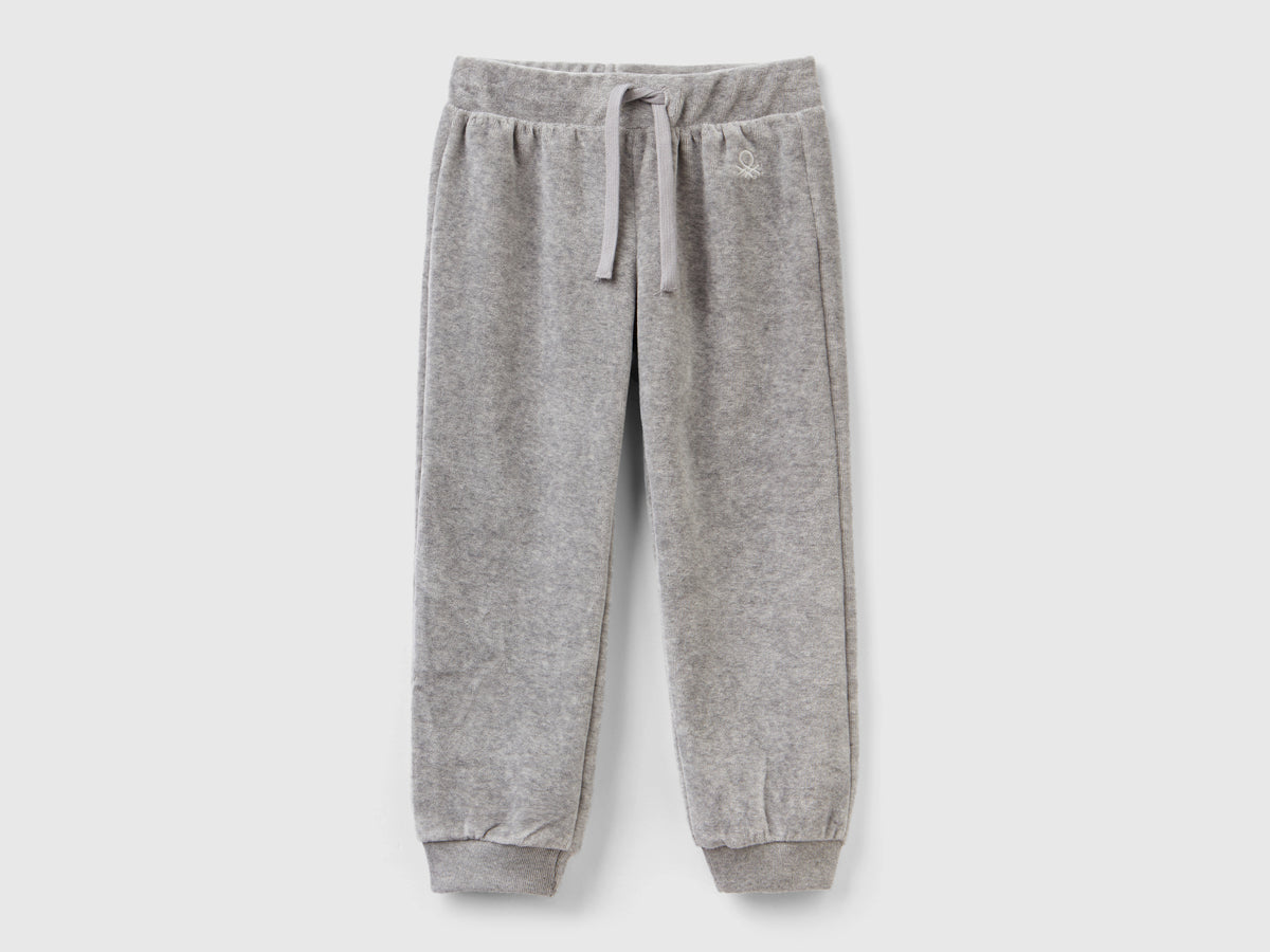 Pantaloni in ciniglia con logo