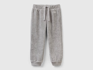 Pantaloni in ciniglia con logo