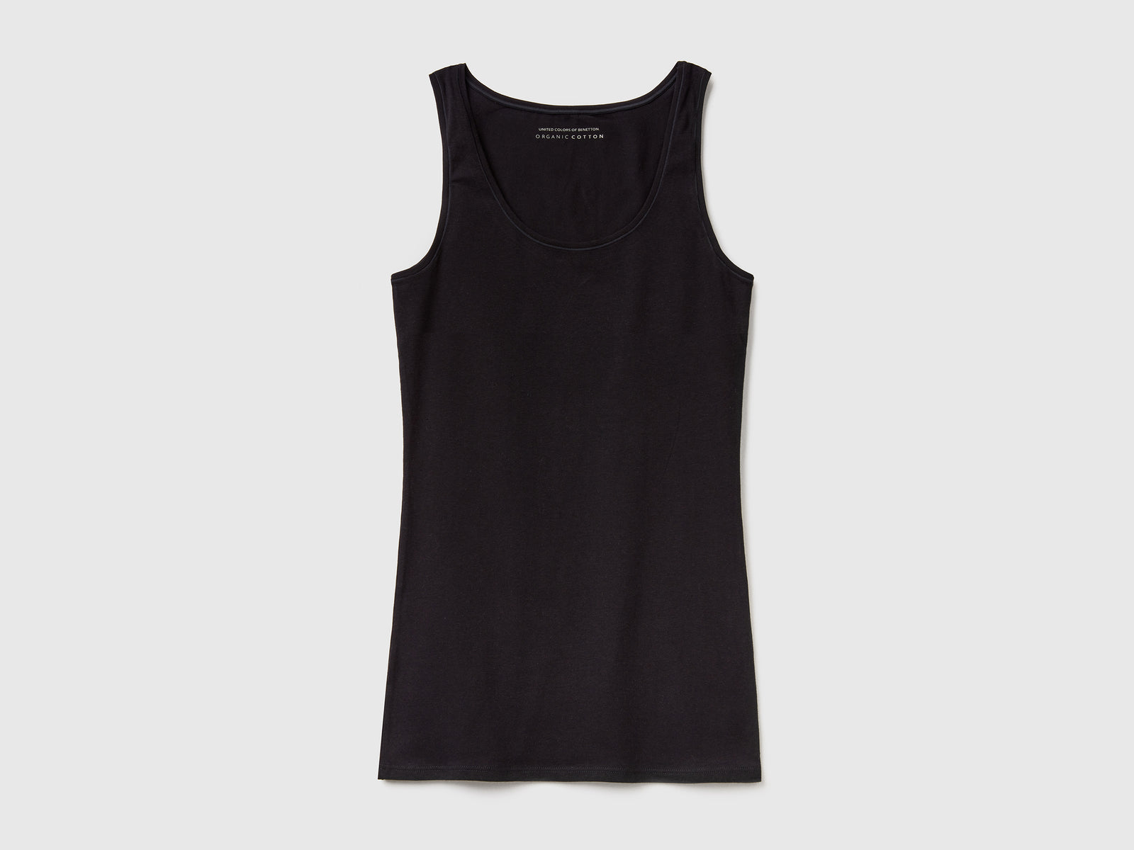 Canotta in cotone  super stretch da donna nero | Benetton Outlet