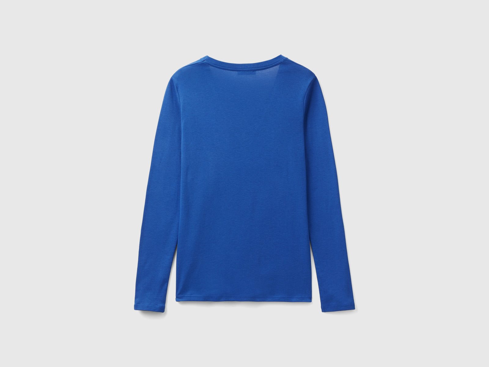 T-shirt a manica lunga con scollo a V da donna avio 2 | Benetton Outlet