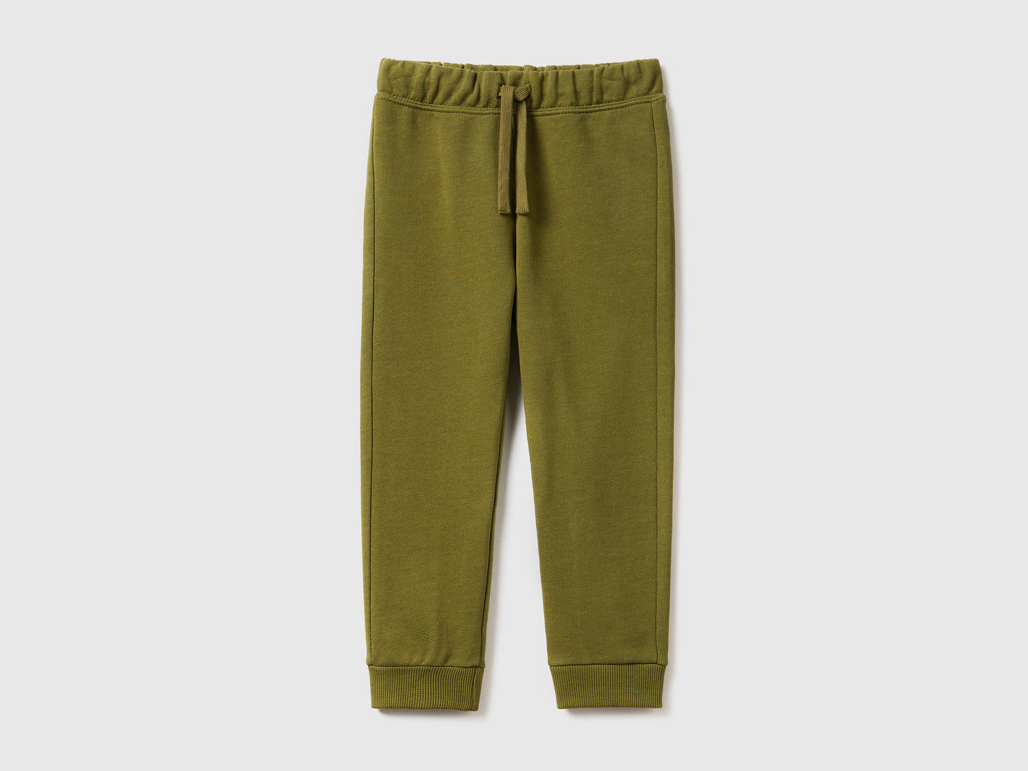 Joggers in felpa regular fit da bimbo verde militare | Benetton Outlet