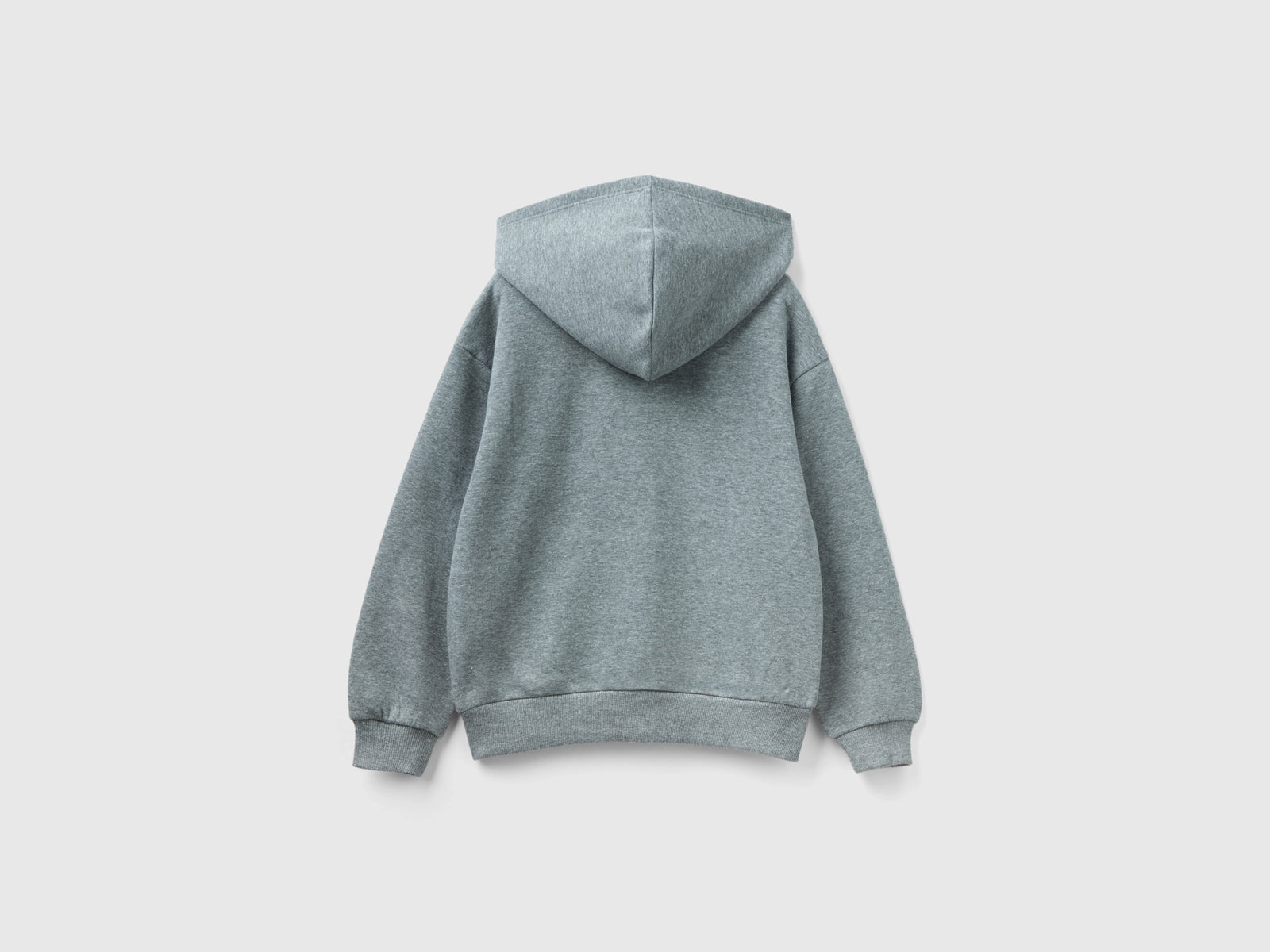Felpa con zip e paillettes da bambina grigio scuro 2 | Benetton Outlet