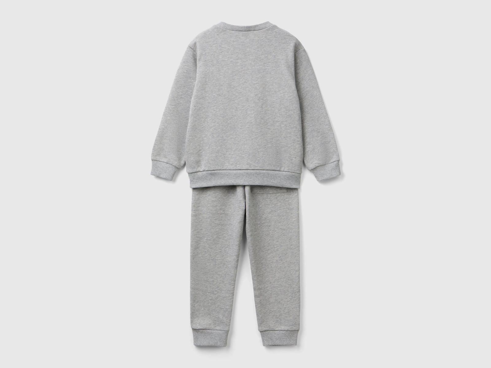 Tuta in felpa con logo da bimbo grigio chiaro 2 | Benetton Outlet