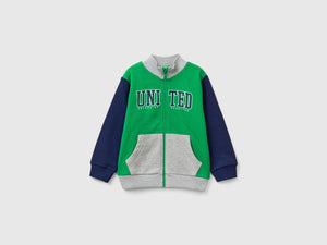 Organic cotton zip-up sweatshirt