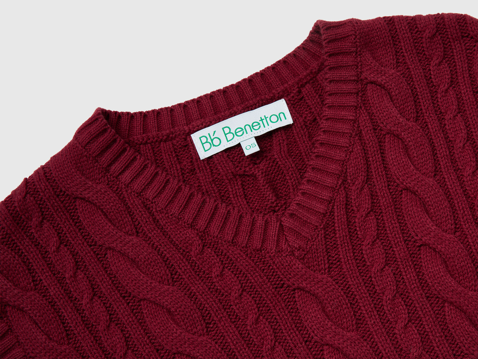 Gilet con trecce da donna bordeaux 3 | Benetton Outlet