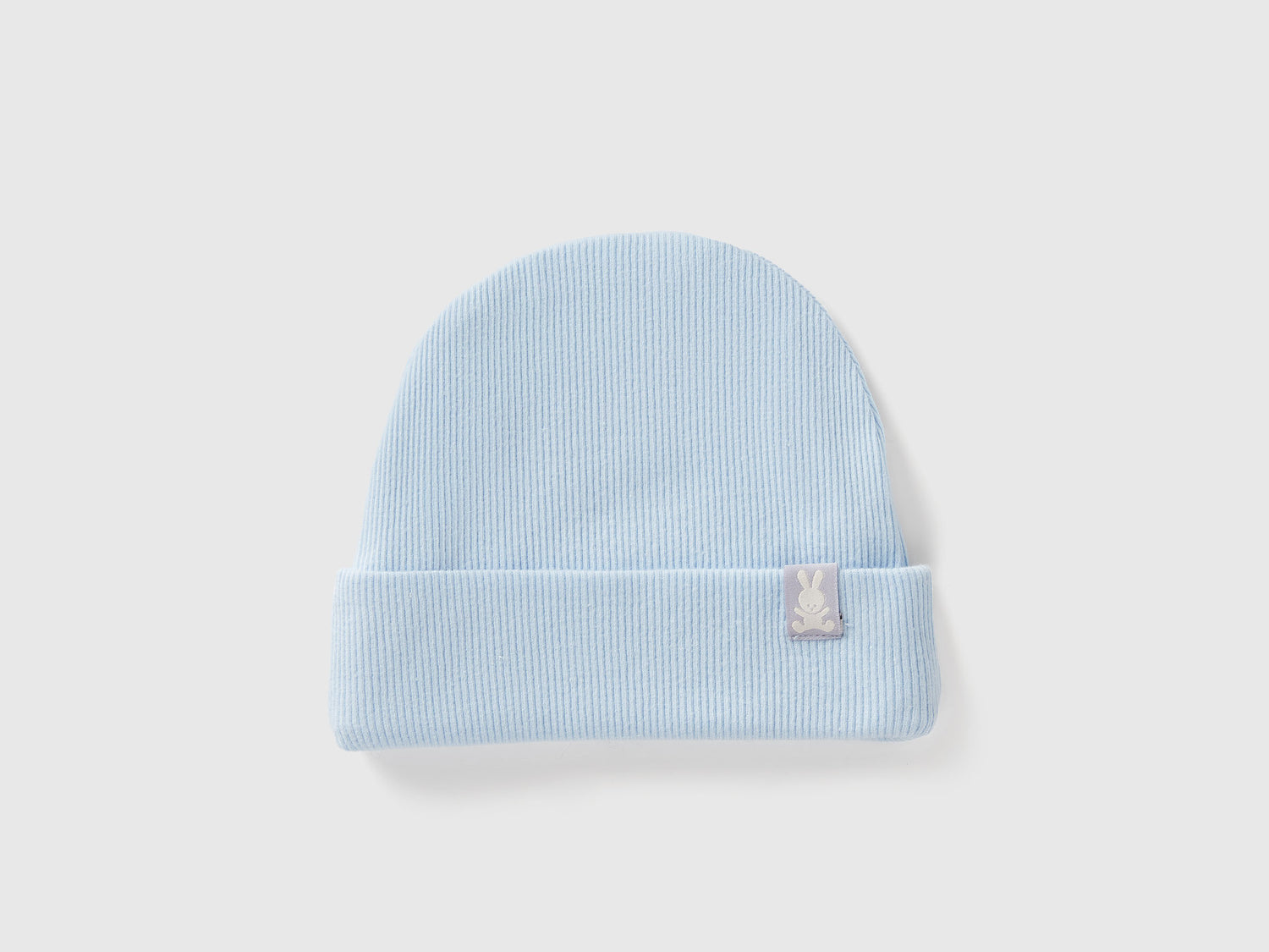 Cappellino in cotone stretch da neonato azzurro | Benetton Outlet