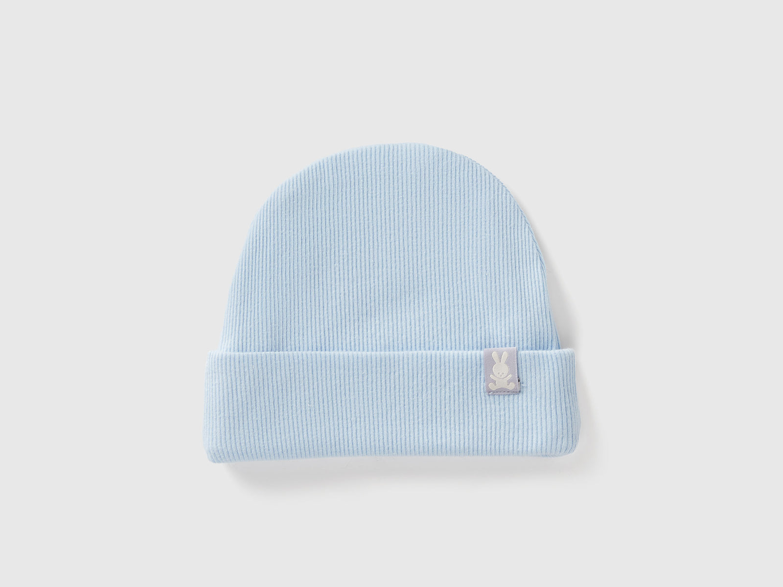 Cappellino in cotone stretch da neonato azzurro | Benetton Outlet